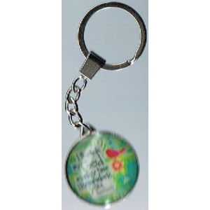 Keyring -  Domed 'I thank my God every time I remember you' in a domed disc